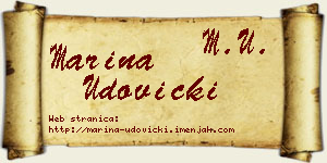 Marina Udovički vizit kartica